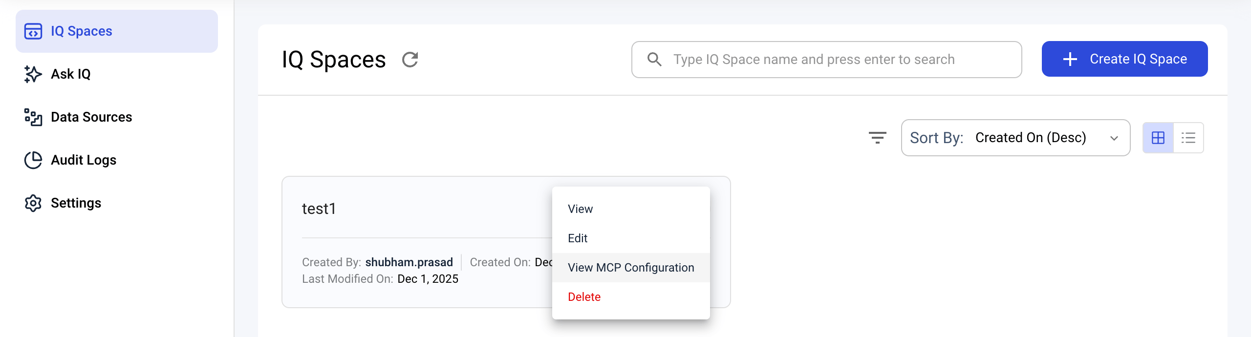 View MCP Configuration