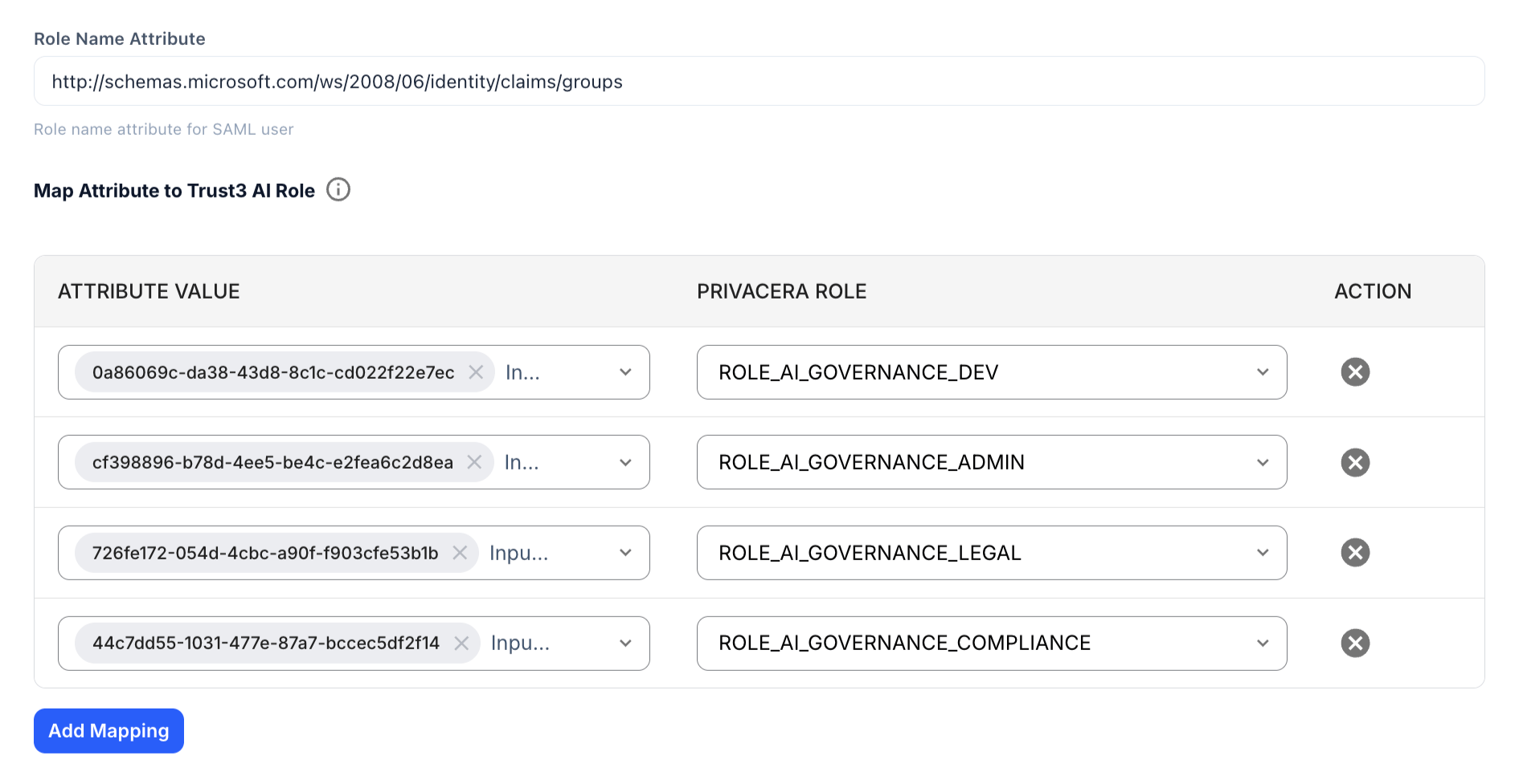 Trust3 AI portal SSO role mapping