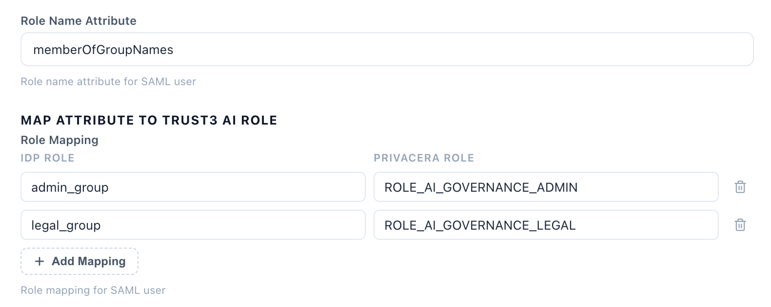 Trust3 AI portal SSO role mapping