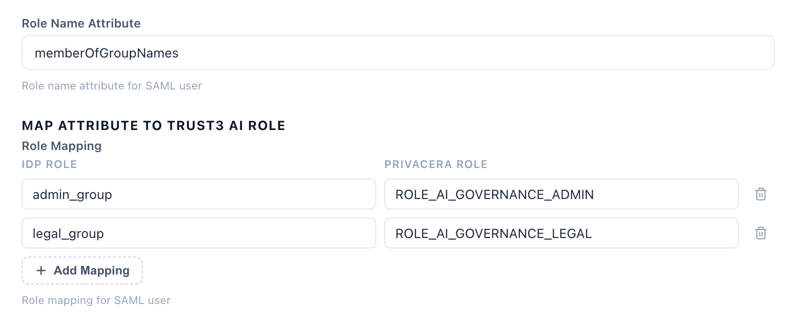 Trust3 AI portal SSO role mapping